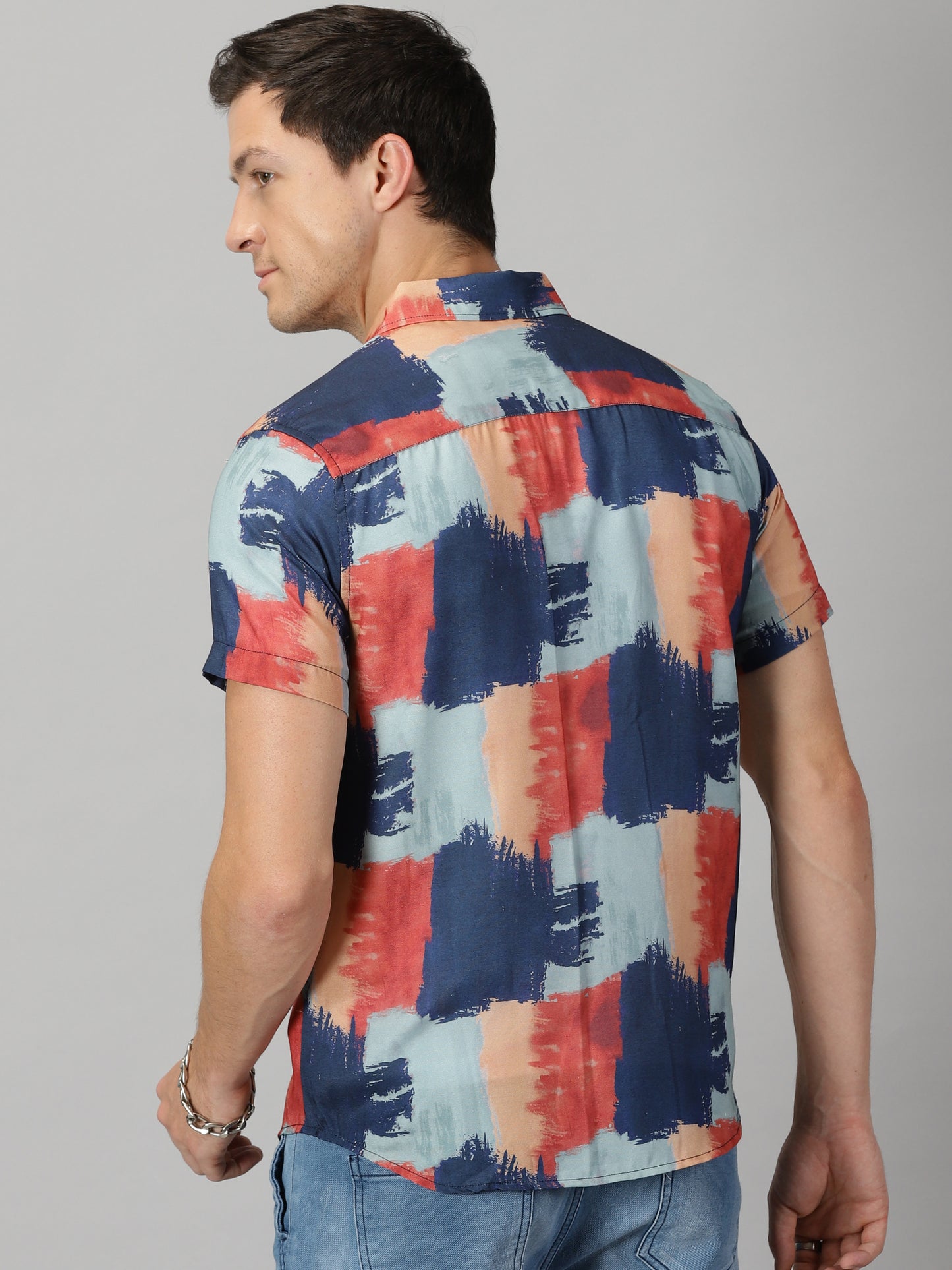 Abstract Brush Strokes Printed Shirt