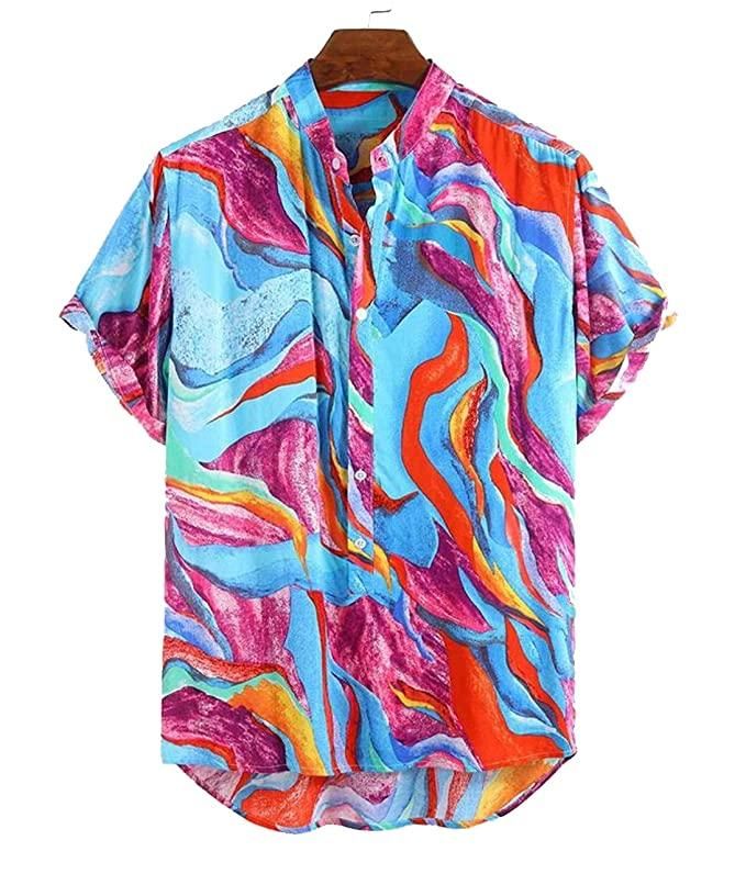 Vibrant Marble Multicolored Printed Shirt