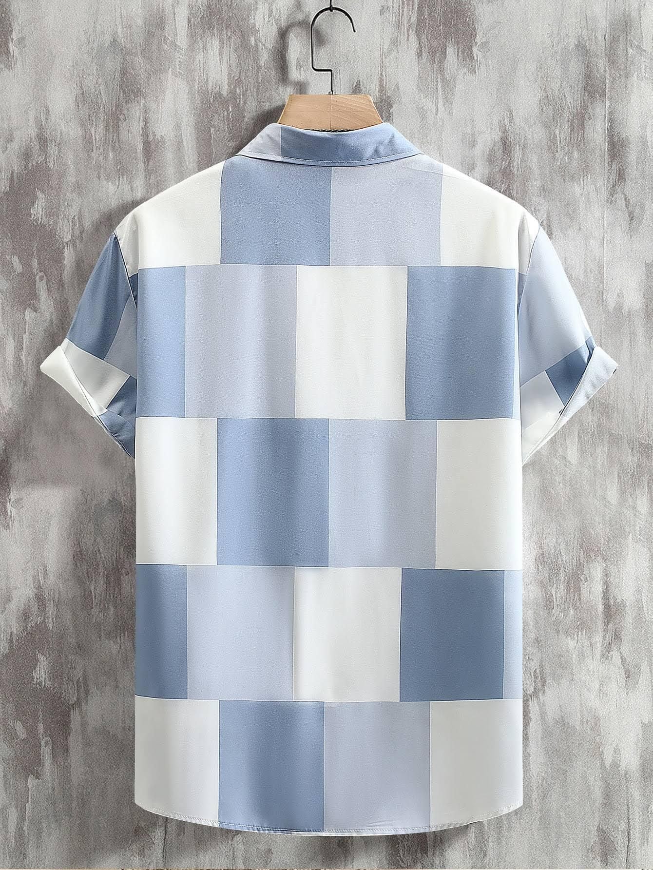 Classic Checkmate White & Blue Printed Shirt