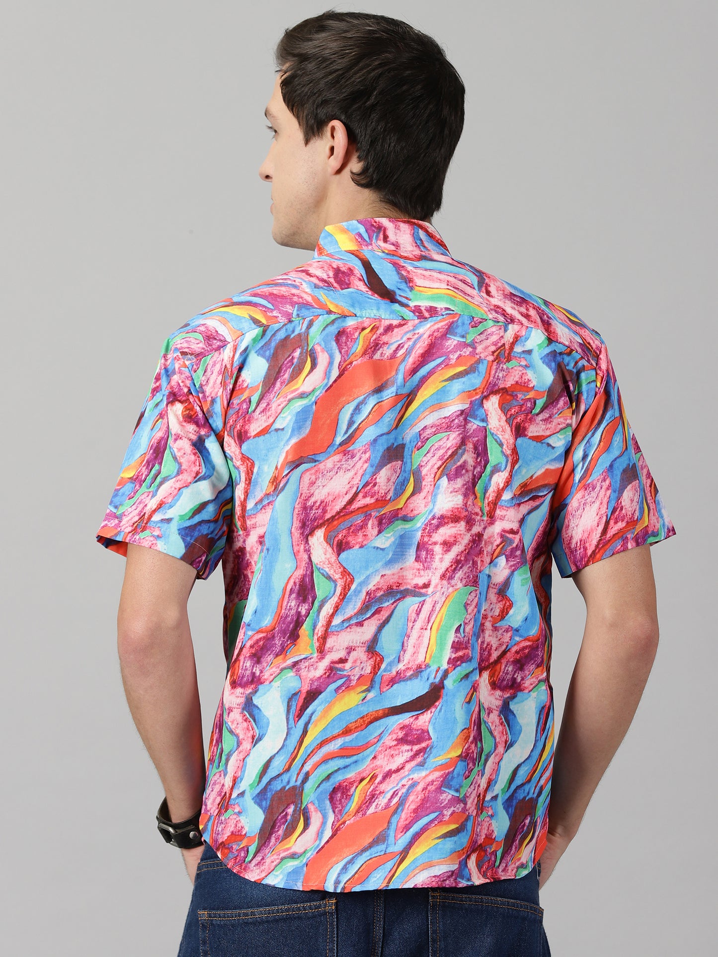 Vibrant Marble Multicolored Printed Shirt