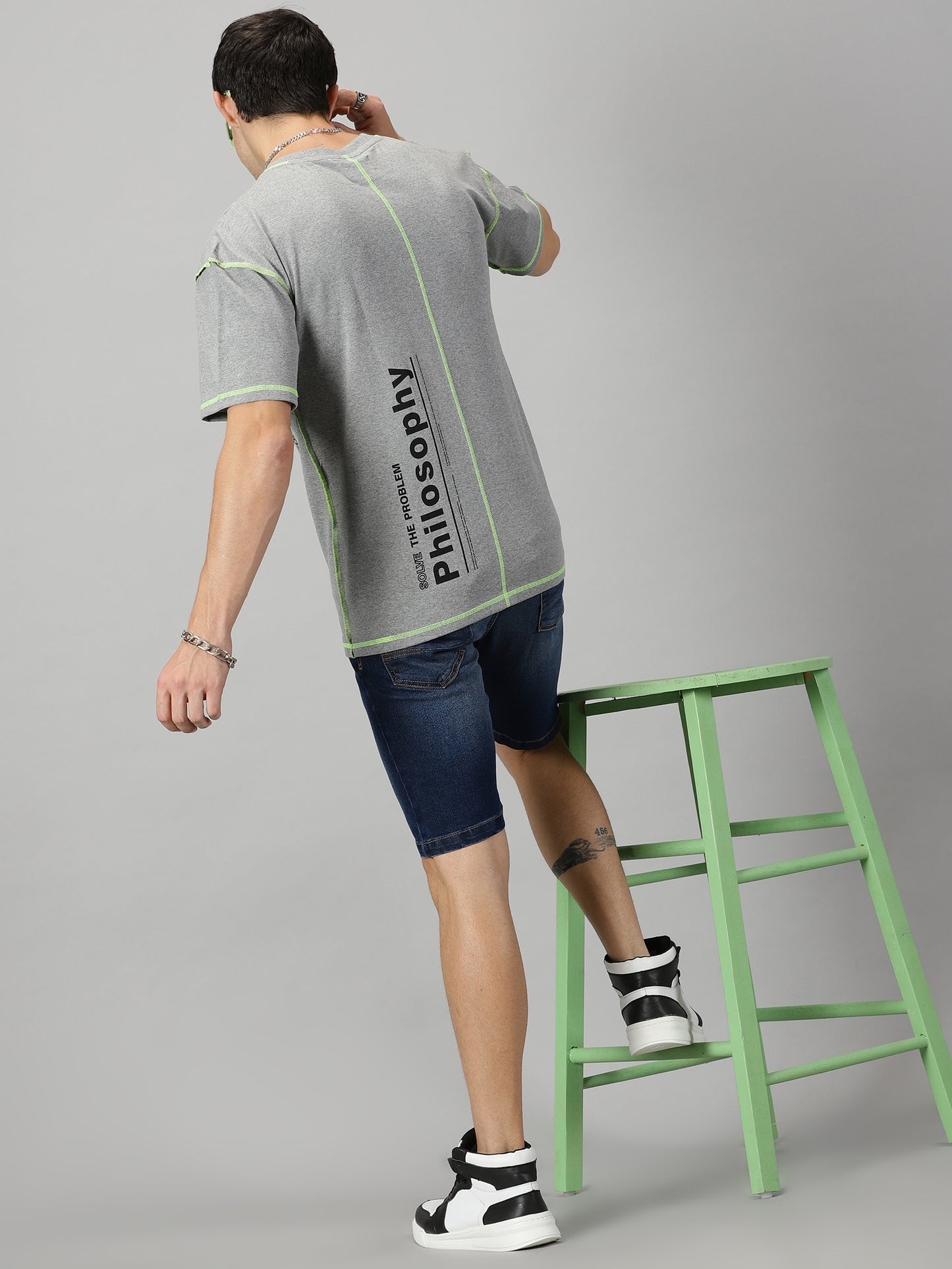 Grey Philosophy Oversized T-shirt