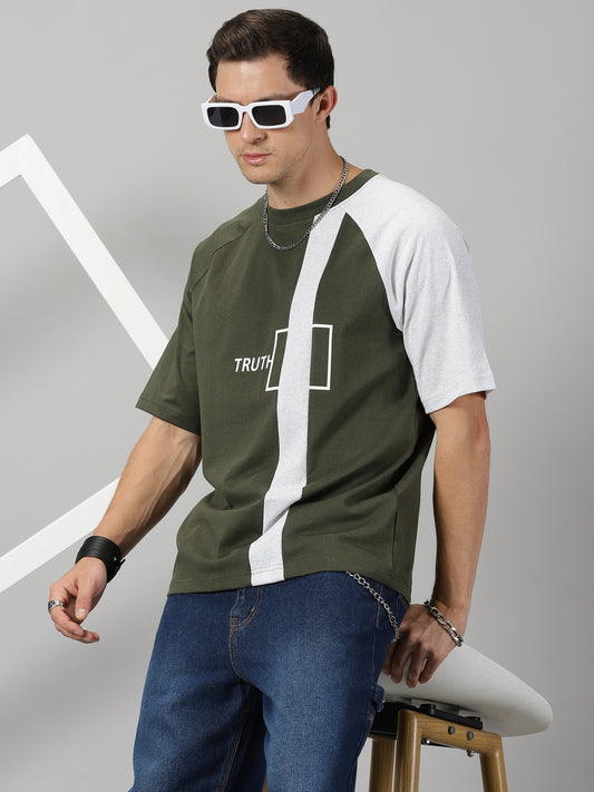 Truth Green & White Oversized T-shirt