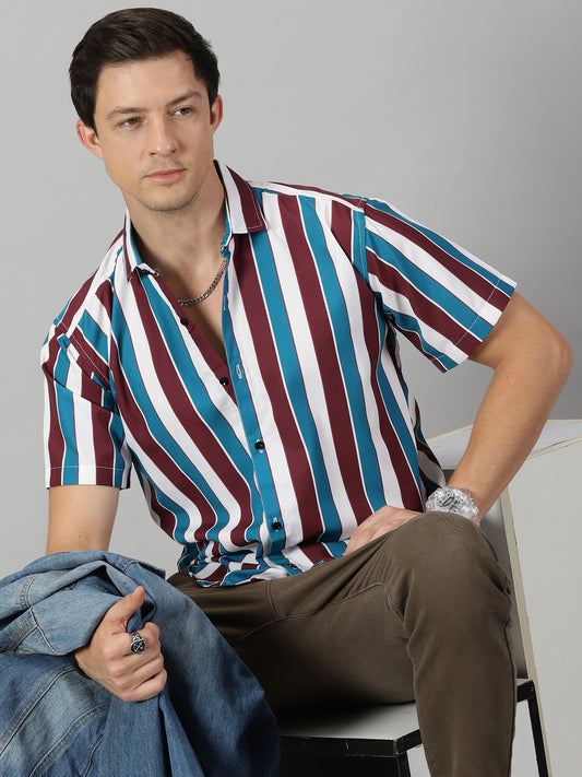 Multicolored Stripes Printed Shirt